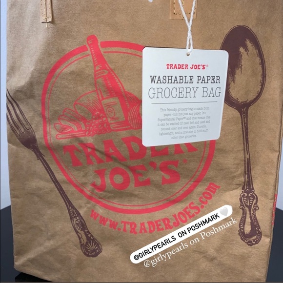 Trader Joe’s Bag Washable Reusable Paper - Picture 3 of 15